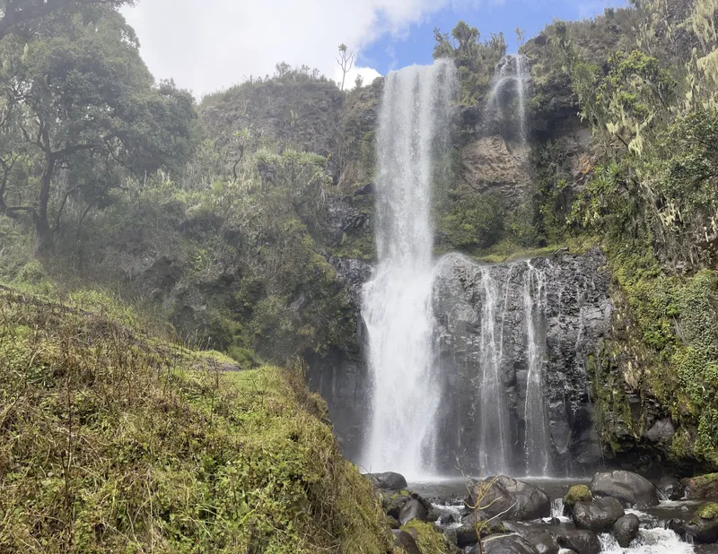 Waterfall on the Mount Kenya trek