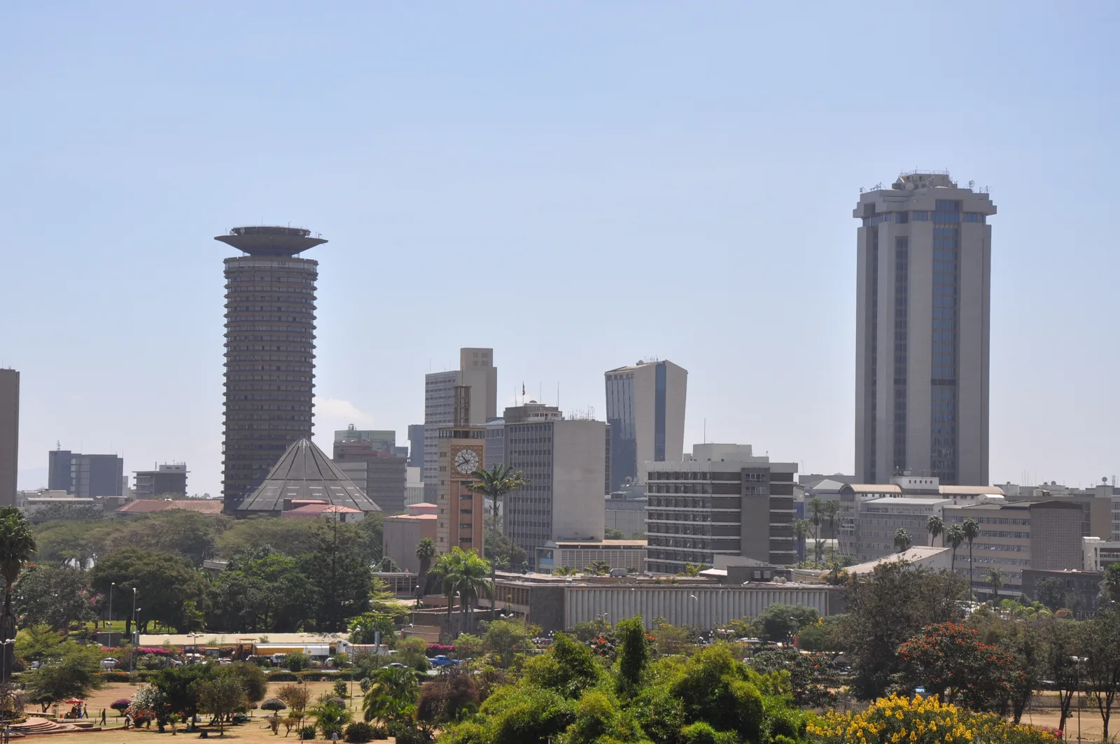 Nairobi city centre and the Kenyatta International Convention Centre