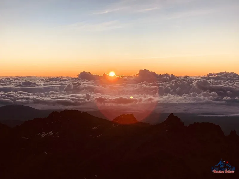 Sunrise at point Lenana Mount Kenya